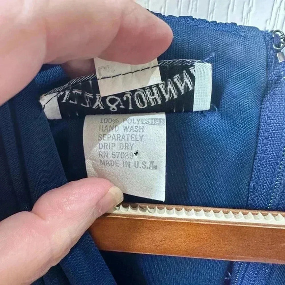 Lizzy & Johnny Lucero Disco Studio 54 Blue 
Shimmer Jumpsuit Size 10 - Picture 5 of 6